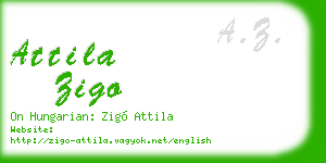 attila zigo business card